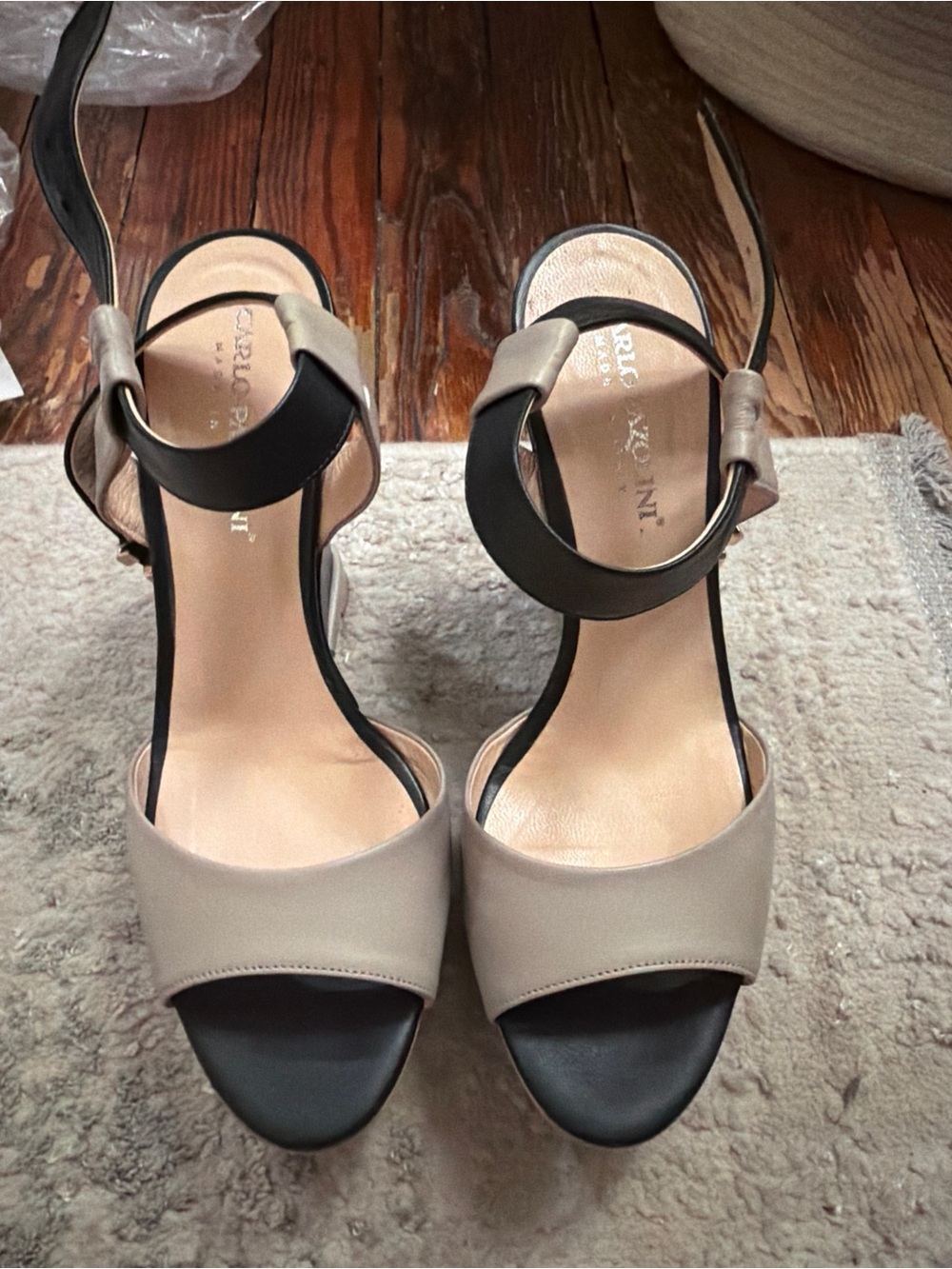 Carlo Pazolini Colorblock Leather
Platform Wedge Sandals